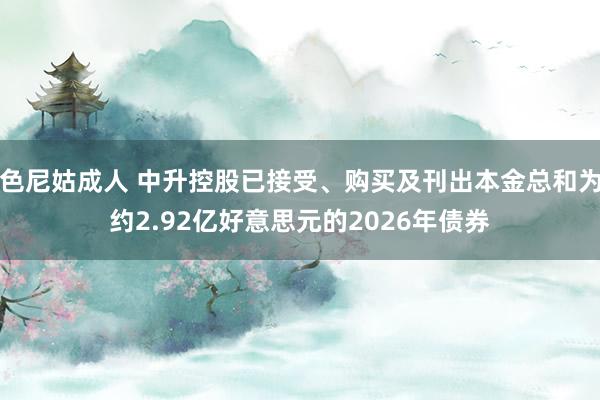 色尼姑成人 中升控股已接受、购买及刊出本金总和为约2.92亿好意思元的2026年债券