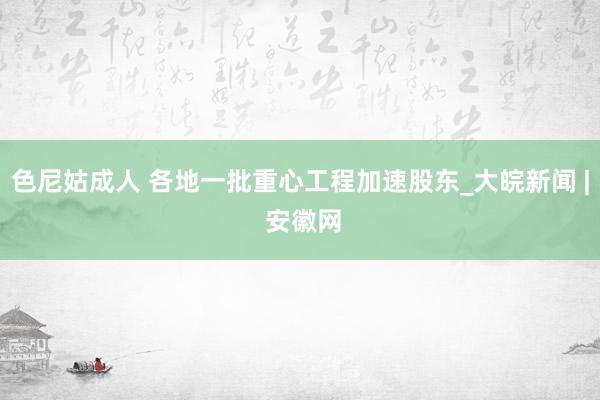 色尼姑成人 各地一批重心工程加速股东_大皖新闻 | 安徽网