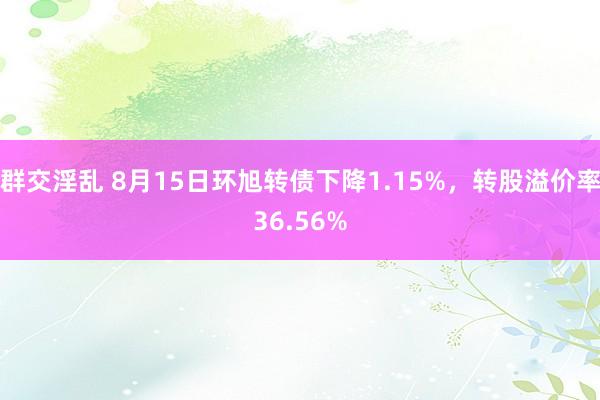 群交淫乱 8月15日环旭转债下降1.15%，转股溢价率36.56%