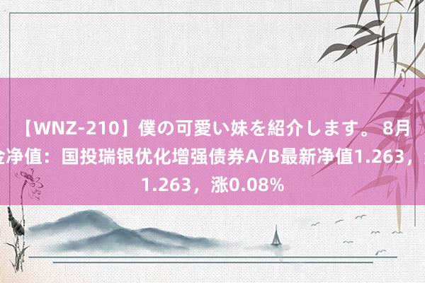 【WNZ-210】僕の可愛い妹を紹介します。 8月15日基金净值：国投瑞银优化增强债券A/B最新净值1.263，涨0.08%