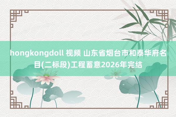 hongkongdoll 视频 山东省烟台市和泰华府名目(二标段)工程蓄意2026年完结